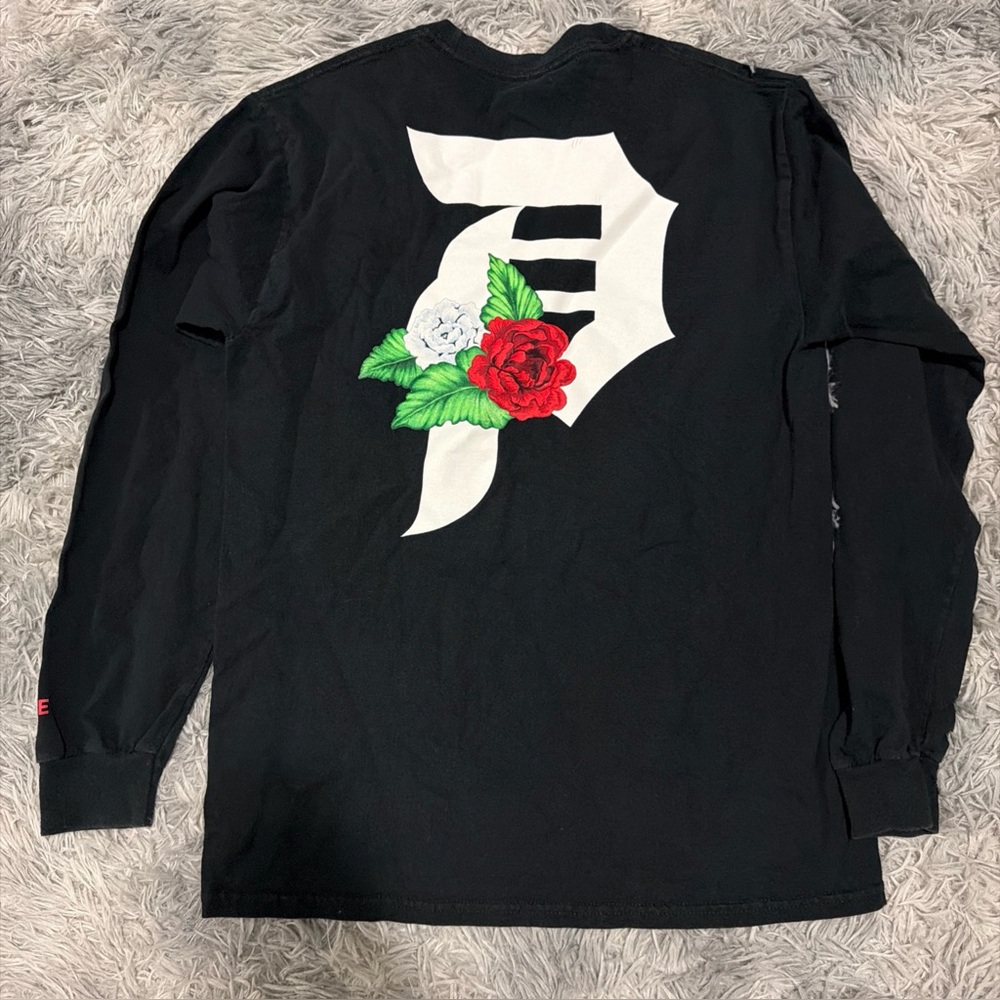 Primitive Skateboarding Dirty P Graphic T-shirt Medium Floral Long Sleeve